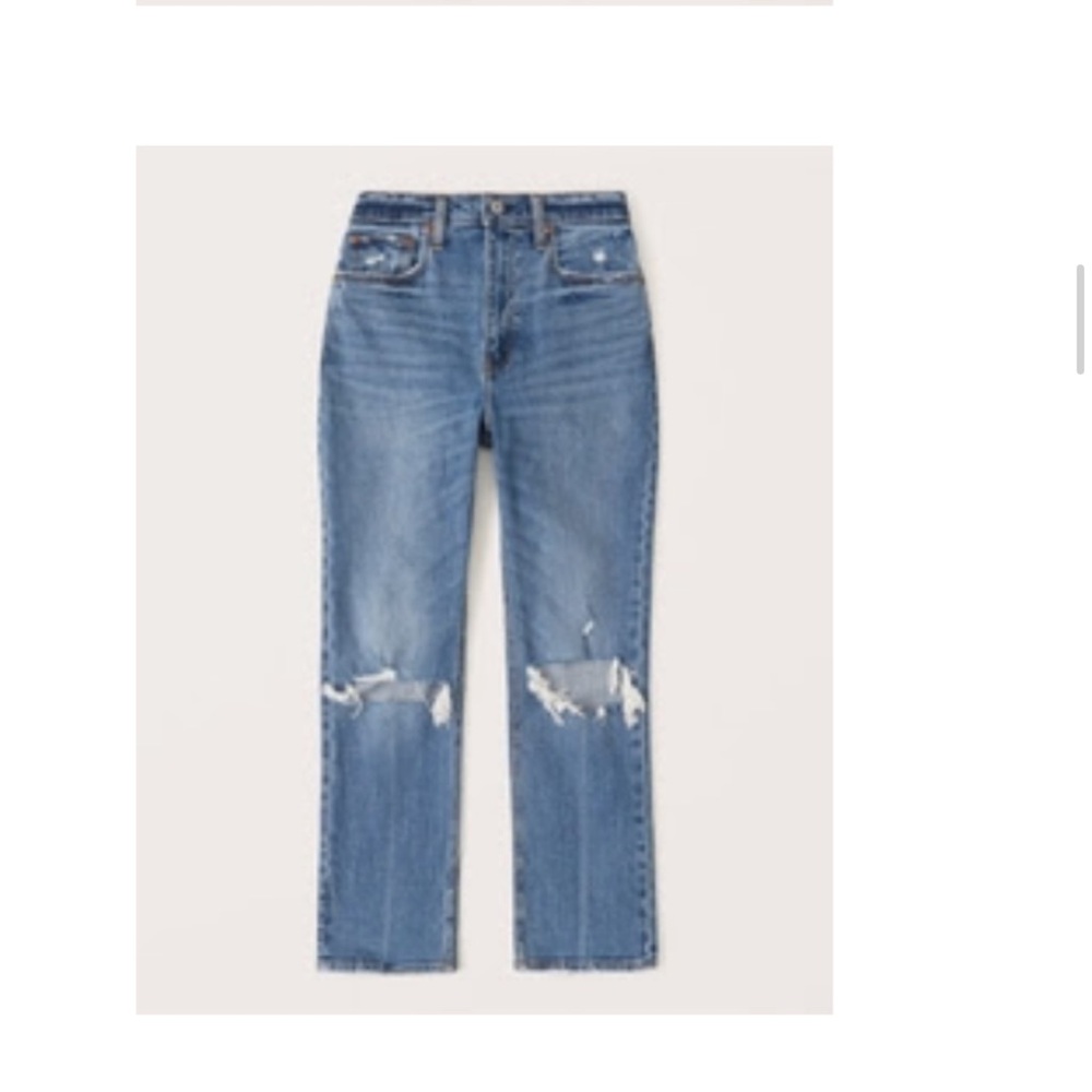 Abercrombie & Fitch Ultra High Rise 90s Ankle Straight Jean, Curve Love, 34